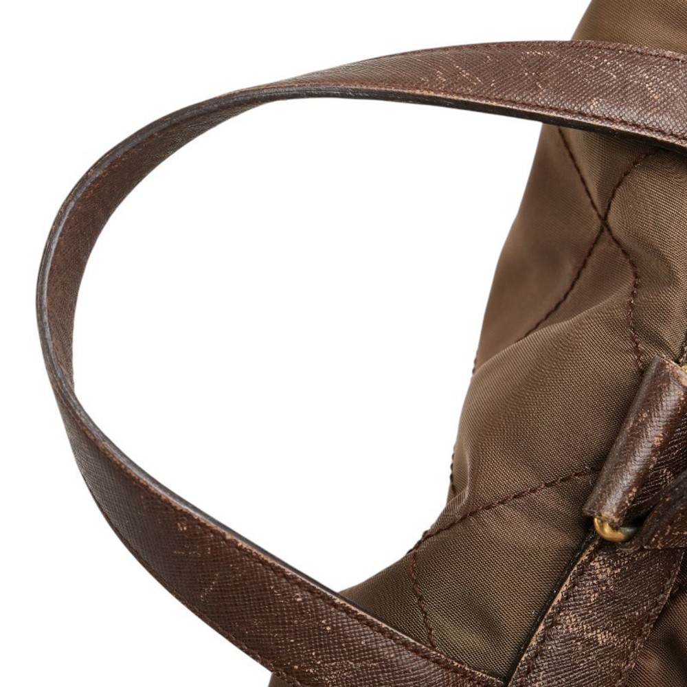 Prada Triangle Logo Backpack Brown - image 5